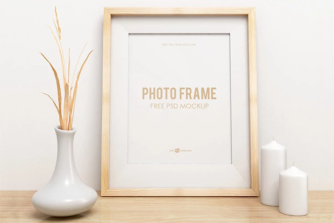 Free Photo Frame Mockup in PSD