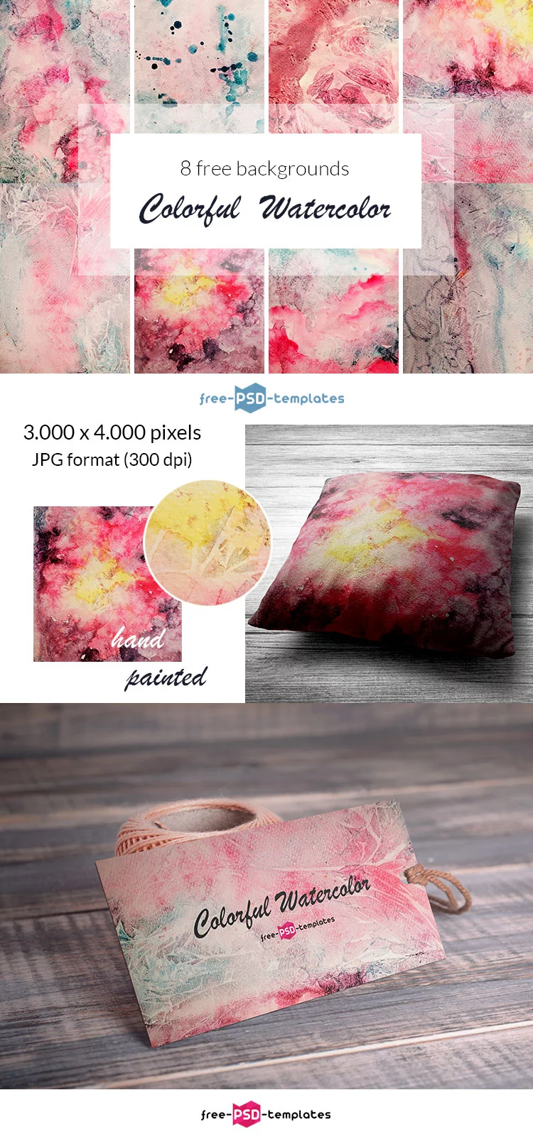 Free Colorful Watercolor Background