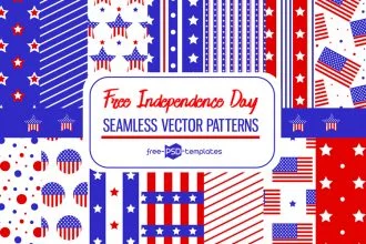 Free Vector Independence Day Patterns Set