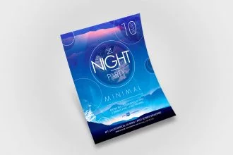 Free Night Party Flyer in PSD