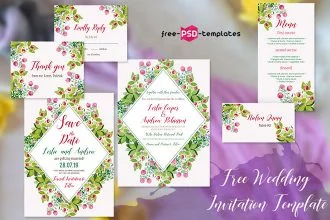 Free Wedding Invitation Wildflowers