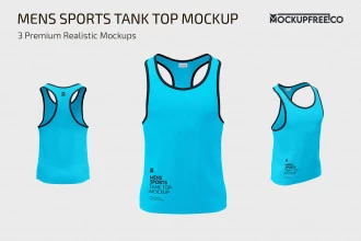 Men’s Sports Tank Top MockUp Set