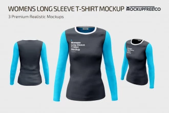 Women’s Long Sleeve T-Shirts MockUps