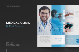 Free Medical Clinic Bi-Fold Brochure in PSD Free Medical Clinic Bi-Fold Brochure in PSD