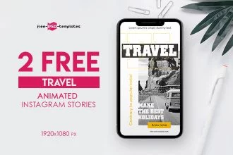 Free Travel Instagram Stories Template psd