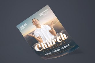 Free Church Conference Flyer in PSD