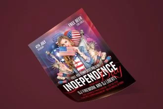 Free Independence Day Flyer in PSD