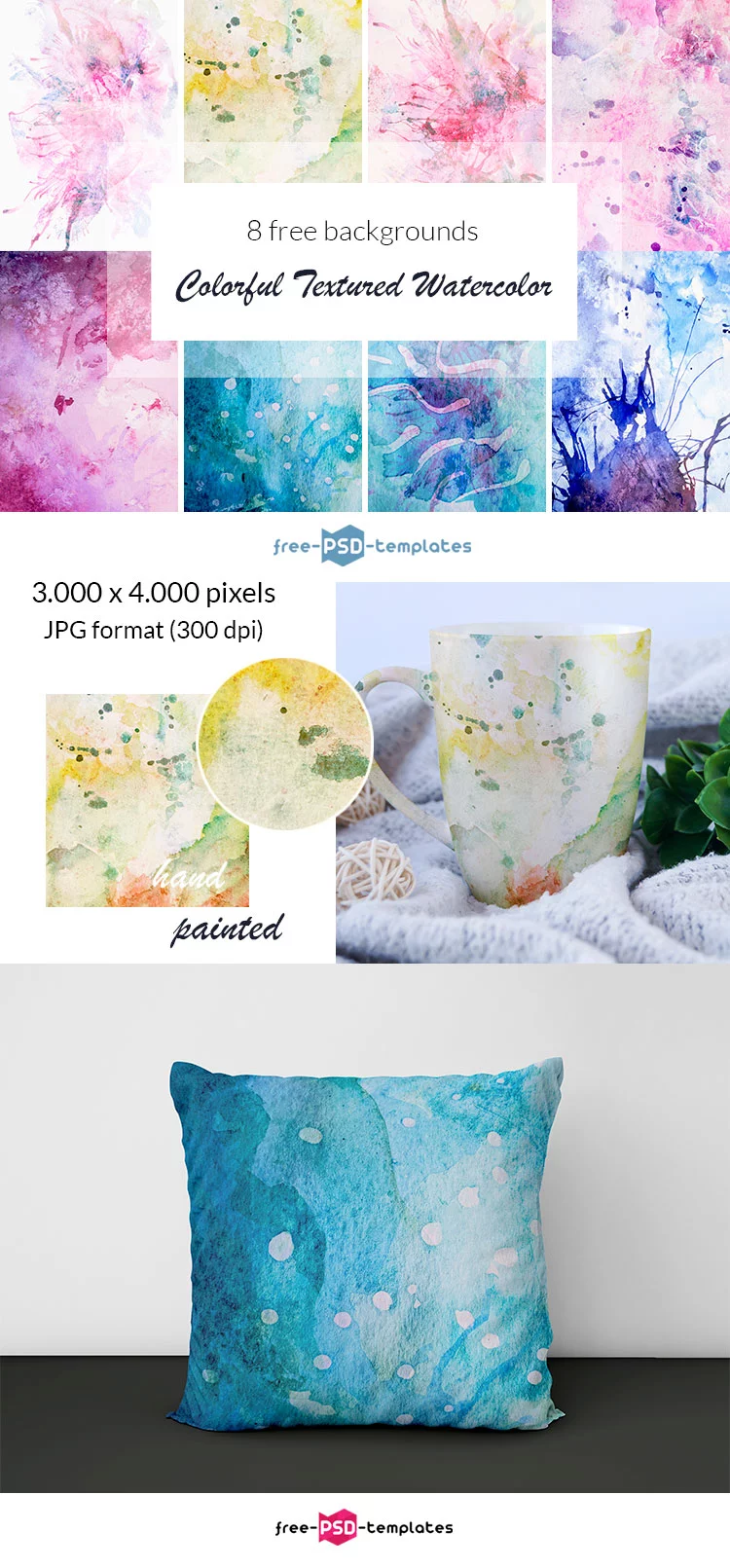 Free Colorful Textured Watercolor