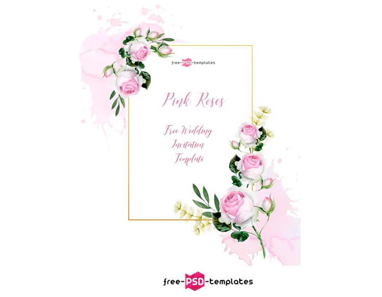 Free Roses Wedding Template