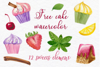 Free Cake Watercolor Free Cake Watercolor