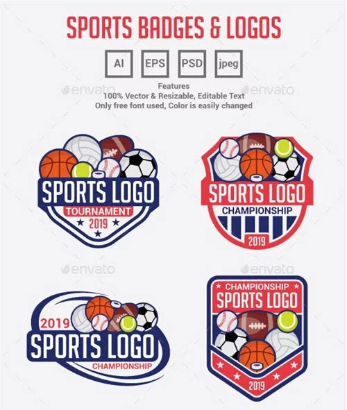 25+ Best Sports Logo Design Ideas: Premium and Free PSD Logo Templates ...