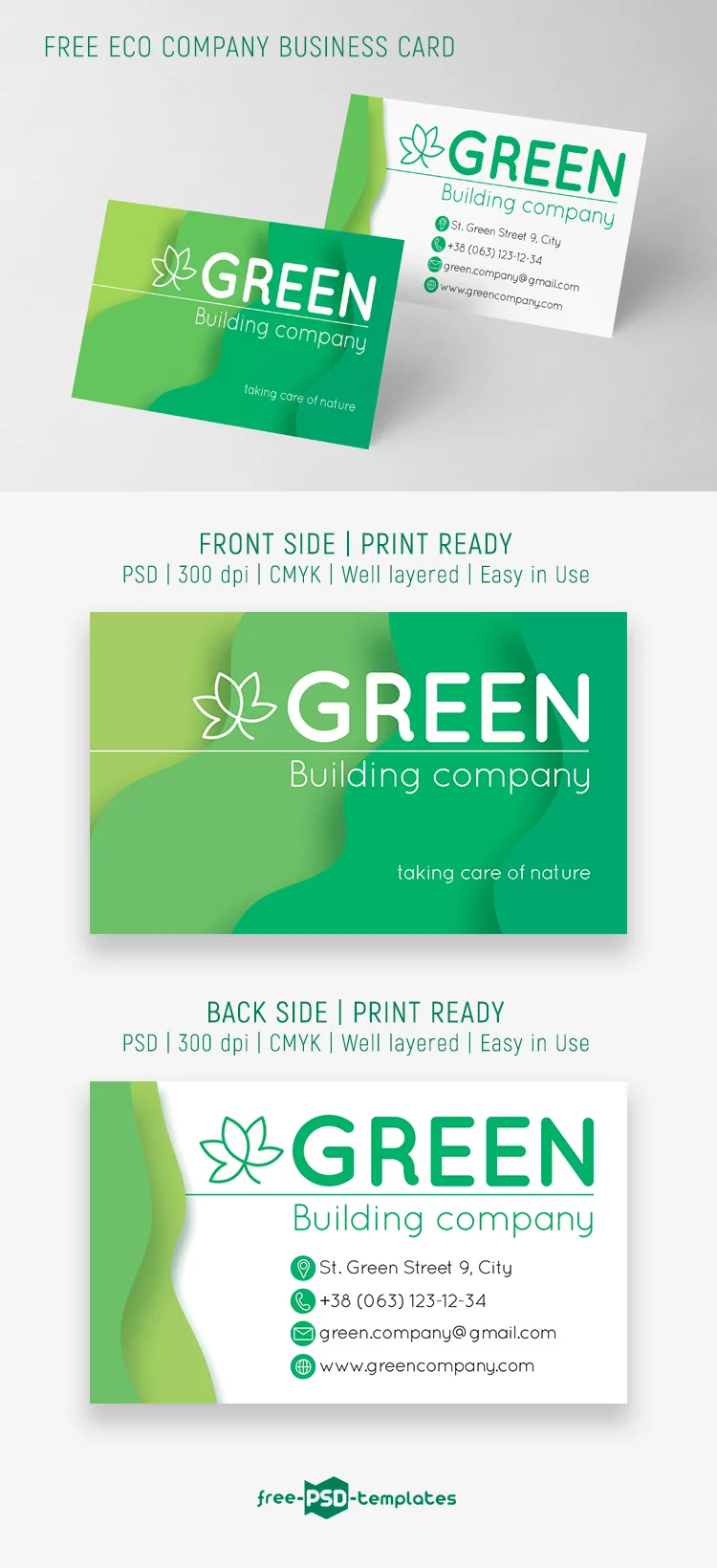 Free Eco Company Business Card