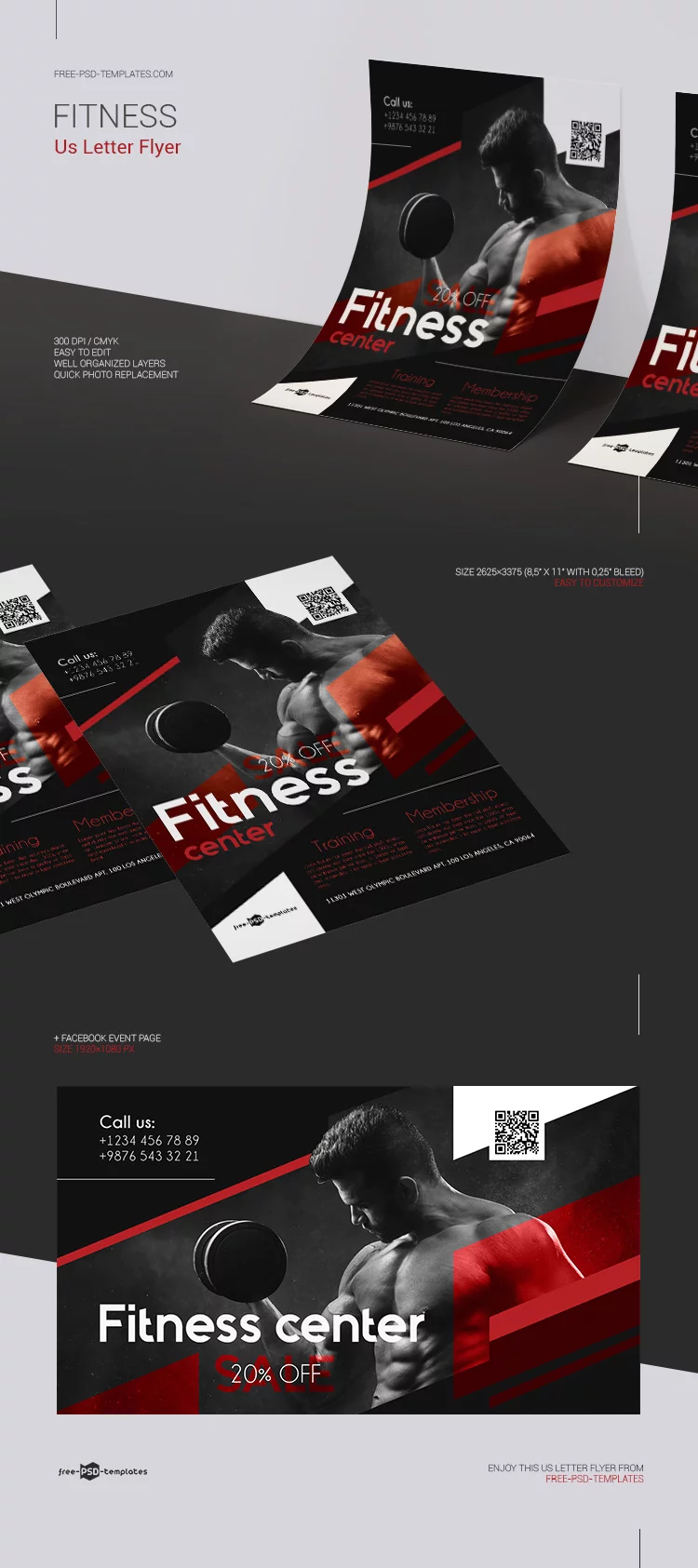Free Fitness Flyer in PSD