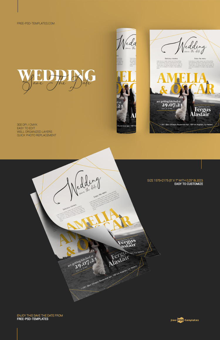 Download Free Weding Save The Date In Psd Free Psd Templates