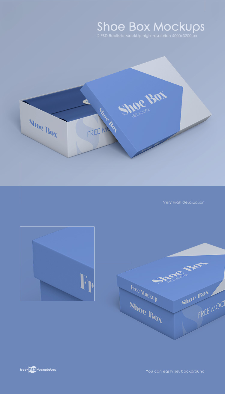 Download 2 Free Shoe Box Mock-ups in PSD | Free PSD Templates