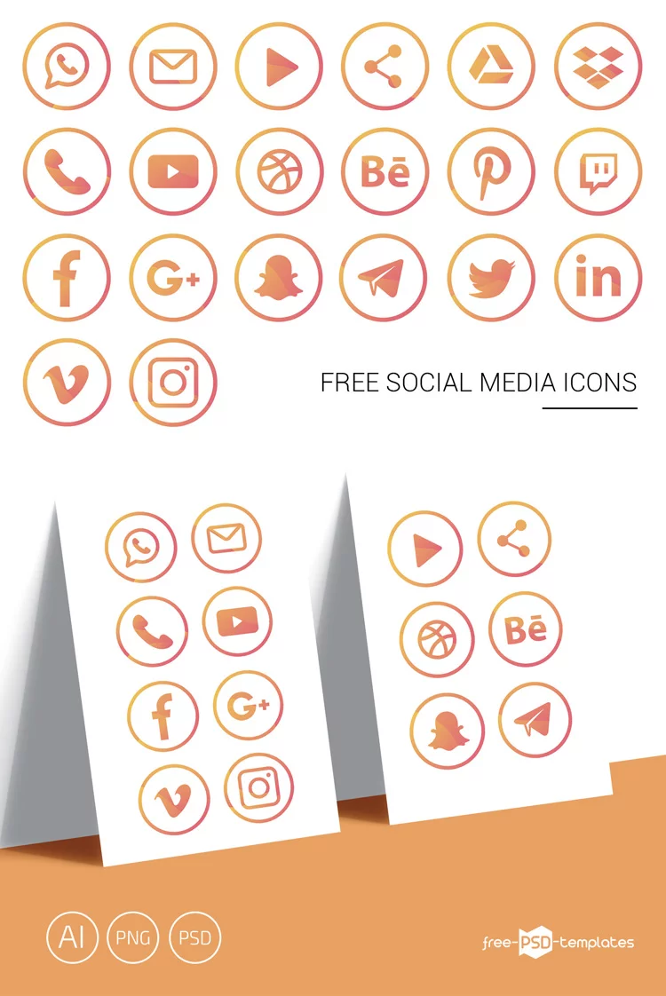 vector social media icons