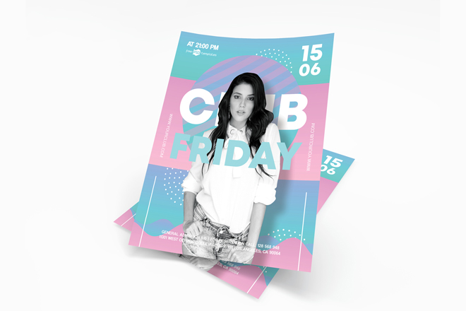 Free Club Friday Flyer in PSD – Free PSD Templates