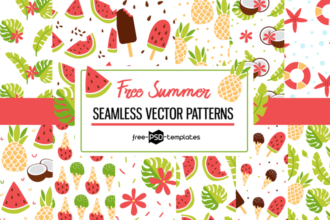 Free Vector Summer Patterns Set Free Vector Summer Patterns Set