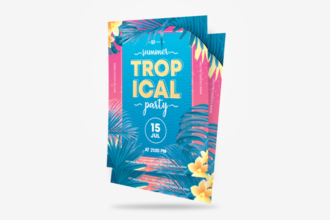 Free Tropical Party Flyer in PSD Free Tropical Party Flyer in PSD