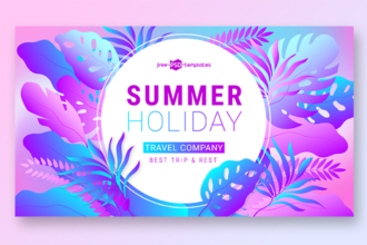 Free Summer Holiday Banner Set Free Summer Holiday Banner Set