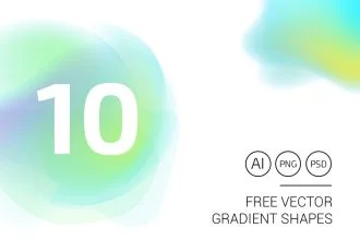 10 Free Vector Gradient Shapes