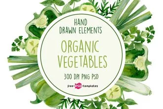 Free Organic Vegetables Watercolor