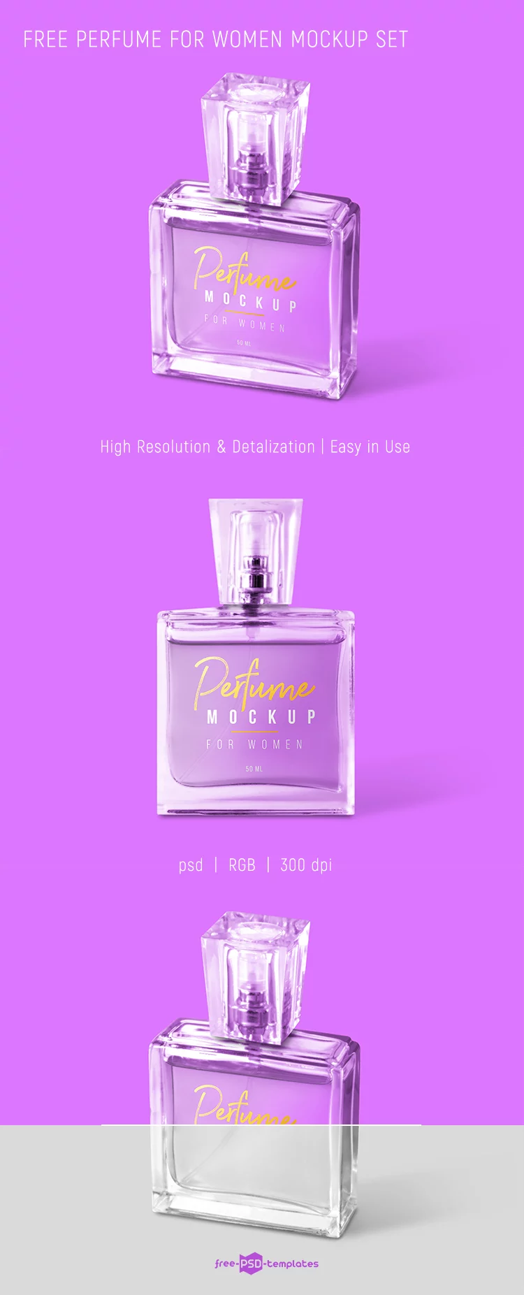 Free Perfume for Women Mockup Set