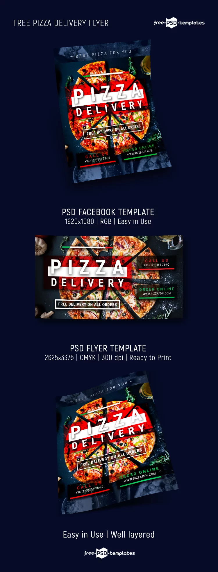 Free Pizza Delivery Flyer