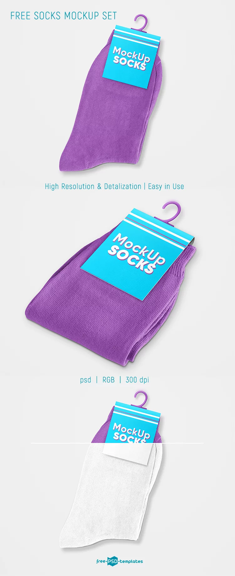 Free Socks Mockup Set