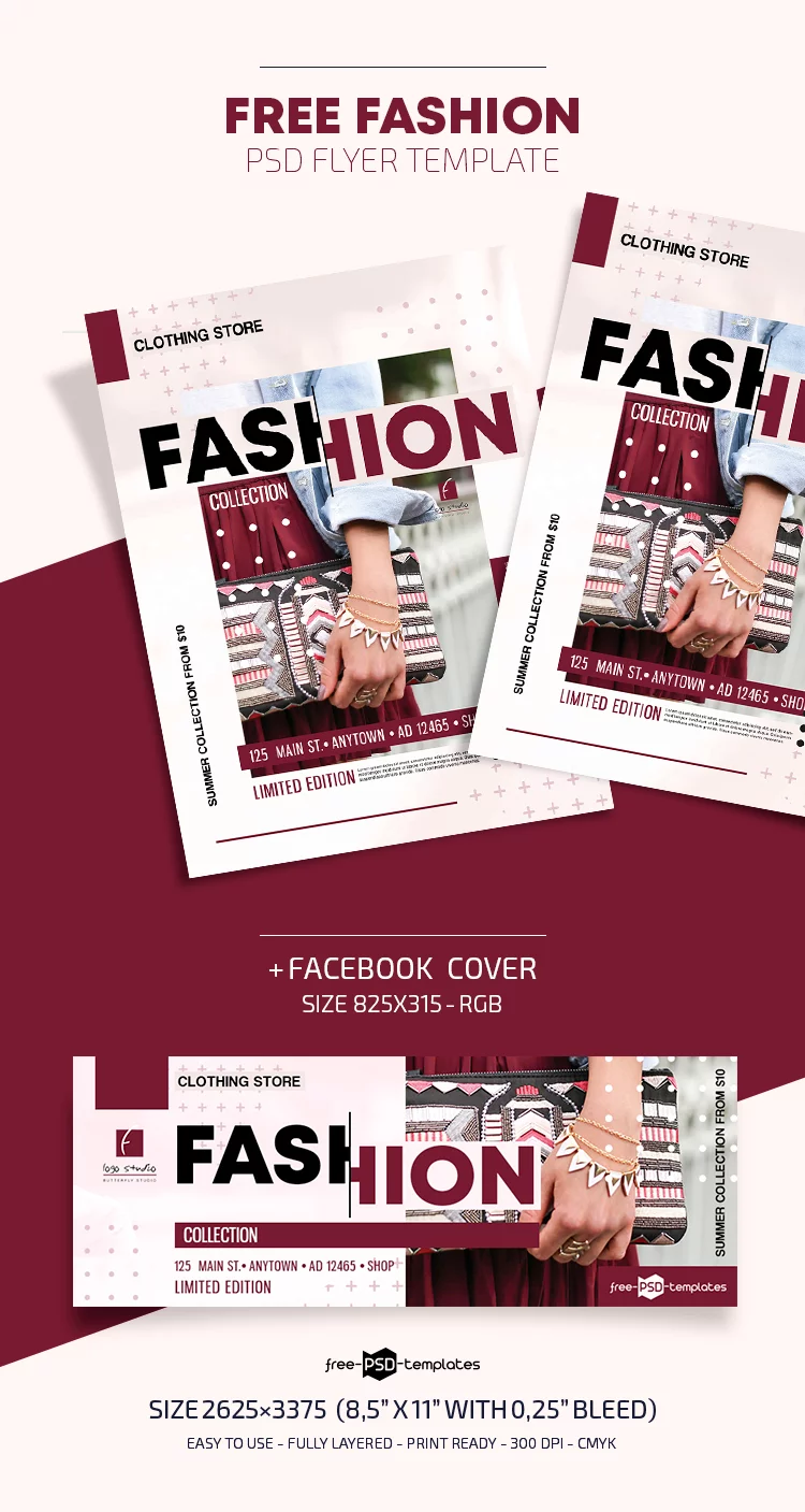 Free Fashion PSD Flyer Template