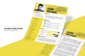 Free CV Resume Template in PSD Free CV Resume Template in PSD