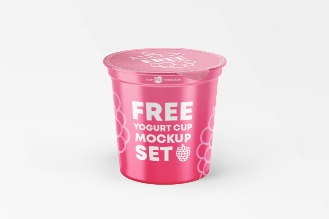 Download Free Psd Yogurt Cup Mockup Set Free Psd Templates