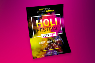 Free Holi Festival Flyer Template (PSD) Free Holi Festival Flyer Template (PSD)