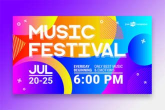Free Music Festival Banner Set Free Music Festival Banner Set