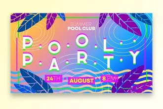 Free Pool Party Banner Set