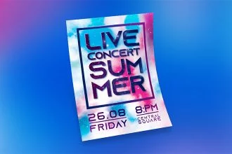 Free Summer Live Concert Flyer