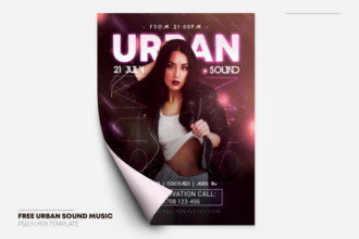 Free Urban Sound Flyer in PSD Free Urban Sound Flyer in PSD
