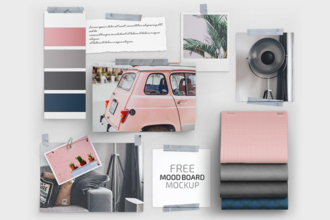 Free Mood Board Set Template in PSD