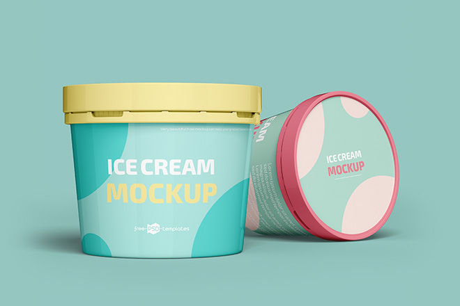 Download Free Psd Ice Cream Plastic Jar Mockup Template Free Psd Templates