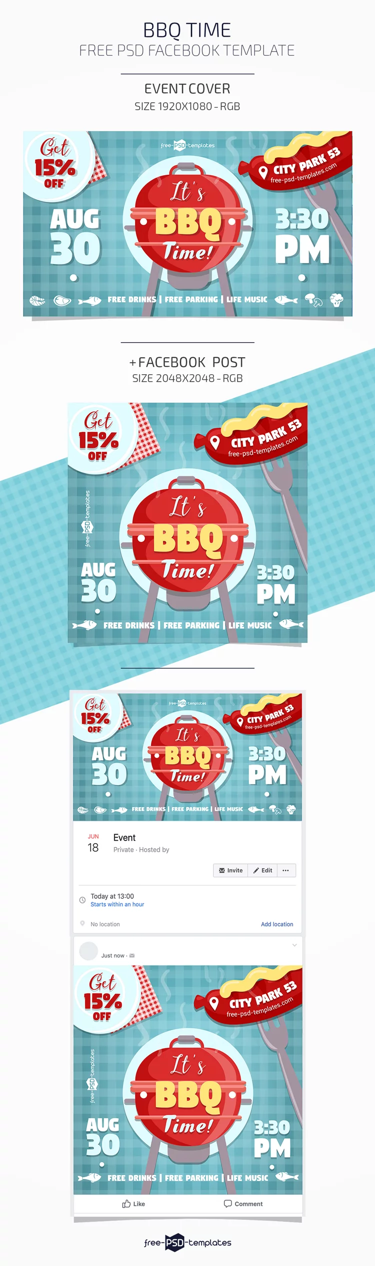 Free BBQ Facebook Event Page Template