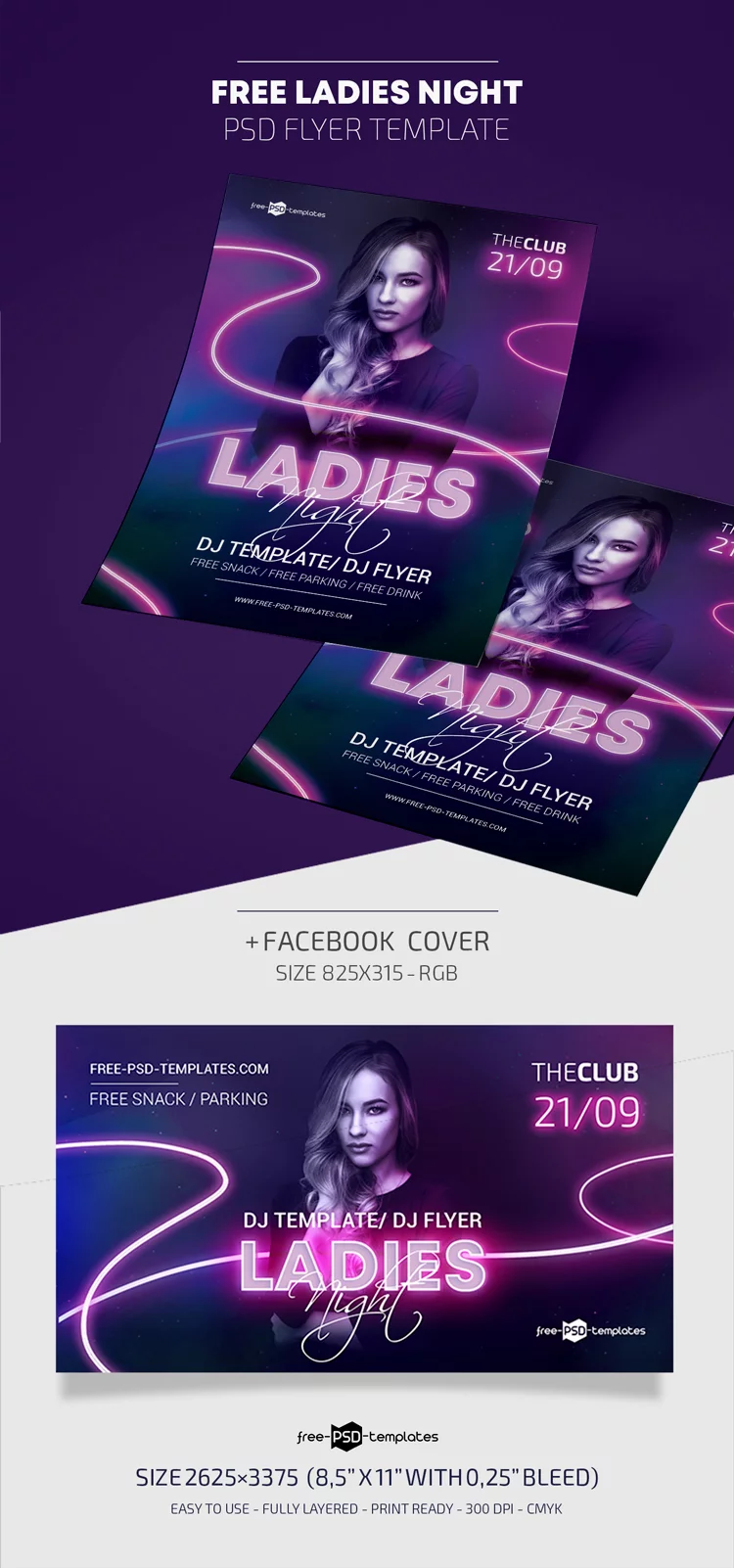 Free Ladies Night PSD Flyer Template