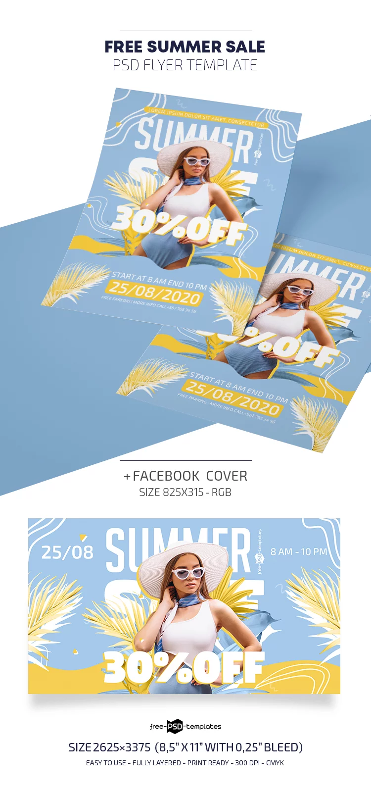 Free PSD Summer Sale Flyer Template