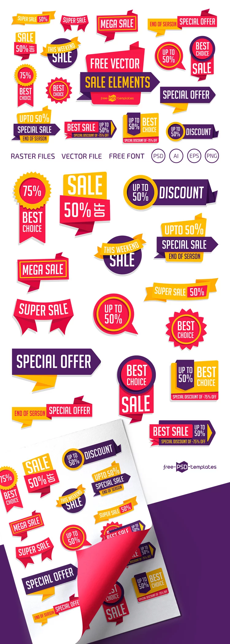 Free Vector Sale Element Collection
