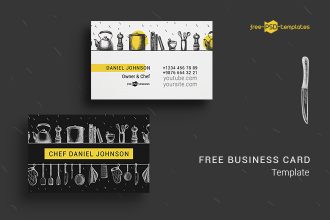 Free Chef Business Card in PSD Free Chef Business Card in PSD