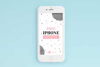 Free iPhone PSD Mockup Set Templates