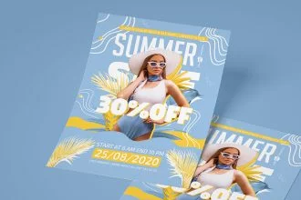 Free PSD Summer Sale Flyer Template