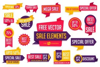 Free Vector Sale Element Collection