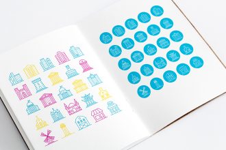 Free 25 Buildings Icons Set Templates