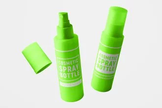 Free Cosmetic Spray Bottle Mockup Set