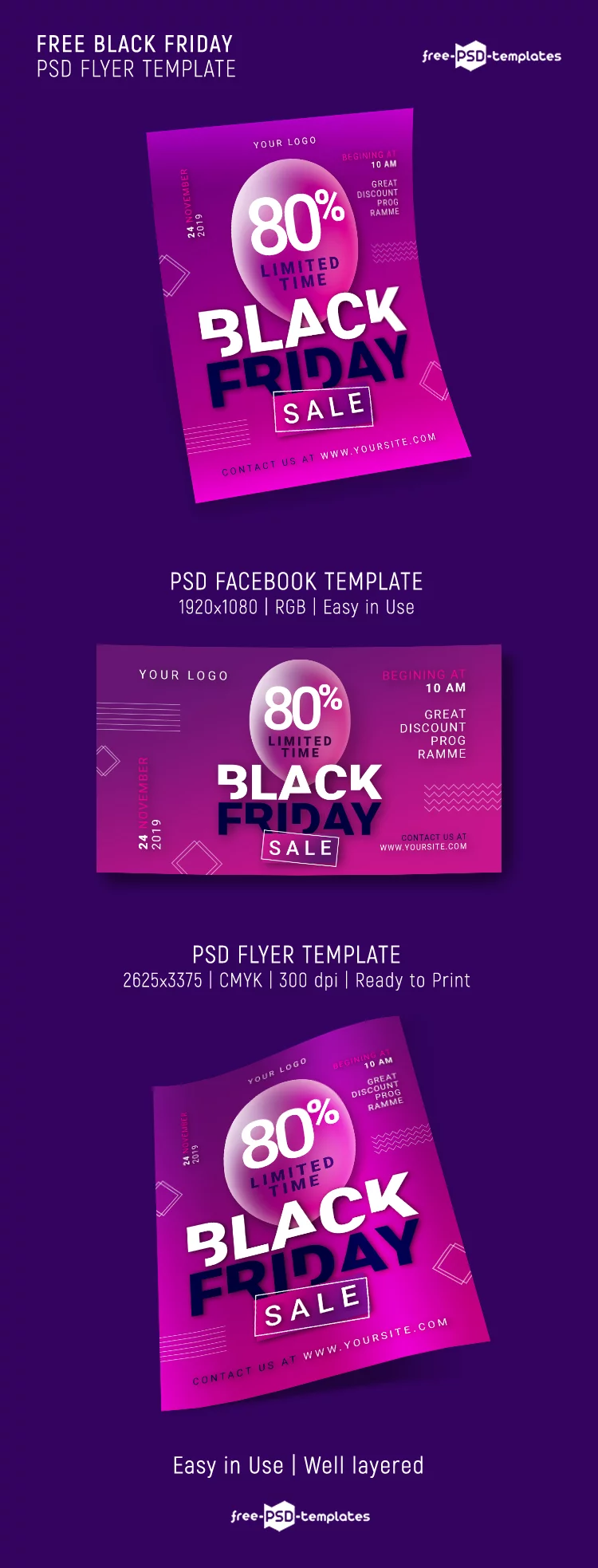 Free Black Friday PSD Flyer Template